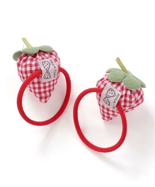 SLAP SLIP / スラップ スリップ ヘアゴム・シュシュ | 【絵本コラボ-みつごようせいのおしゃれなドレスやさん-】イチゴレースリボンお花チュールシュシュヘアゴム | 詳細6