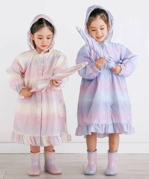 SLAP SLIP / スラップ スリップ その他 | 【お揃い】収納トートバッグ付フリルリボンオーロラレインコート(95~135cm) | 詳細8