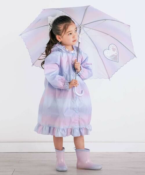 SLAP SLIP / スラップ スリップ その他 | 【お揃い】収納トートバッグ付フリルリボンオーロラレインコート(95~135cm) | 詳細9