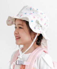SLAP SLIP / スラップ スリップ ハット | 【UVカット】フラワーブリム日よけ付き花柄サファリハット(50~54cm)