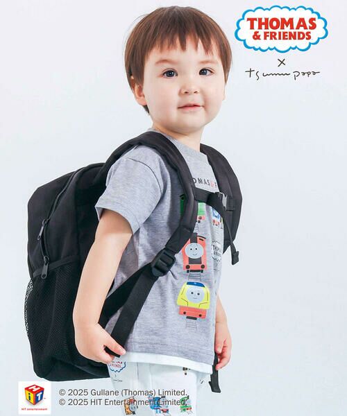 SLAP SLIP / スラップ スリップ リュック・バックパック | 【きかんしゃトーマス×つむぱぱ×SLAPSLIP】メッシュサイドポケットワッペン風プリント刺しゅうリュックサック | 詳細2