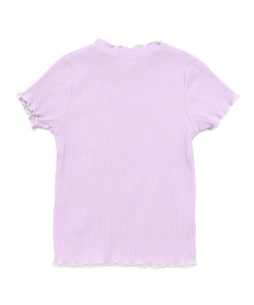 SLAP SLIP / スラップ スリップ Tシャツ | 無地ボーダーワンポイント刺しゅう縁メロウTシャツ(80~130cm) | 詳細2