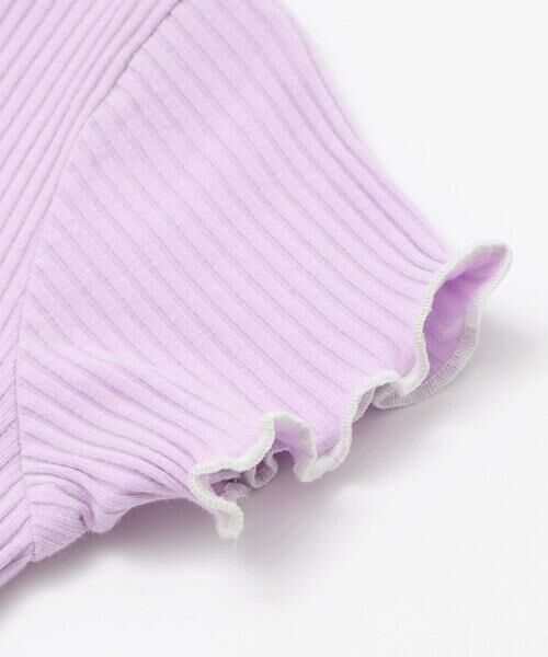 SLAP SLIP / スラップ スリップ Tシャツ | 無地ボーダーワンポイント刺しゅう縁メロウTシャツ(80~130cm) | 詳細4