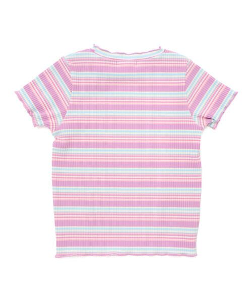 SLAP SLIP / スラップ スリップ Tシャツ | 無地ボーダーワンポイント刺しゅう縁メロウTシャツ(80~130cm) | 詳細20