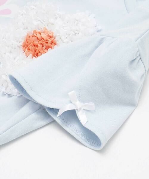 SLAP SLIP / スラップ スリップ Tシャツ | くしゅくしゅシフォンお花ウサギモチーフTシャツ(80~130cm) | 詳細13