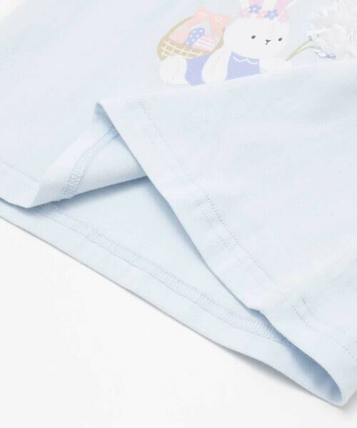 SLAP SLIP / スラップ スリップ Tシャツ | くしゅくしゅシフォンお花ウサギモチーフTシャツ(80~130cm) | 詳細14