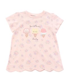 SLAP SLIP / スラップ スリップ Tシャツ | 【お揃い】アニマルキラキラパッチ裾スカラップTシャツ(80~130cm)