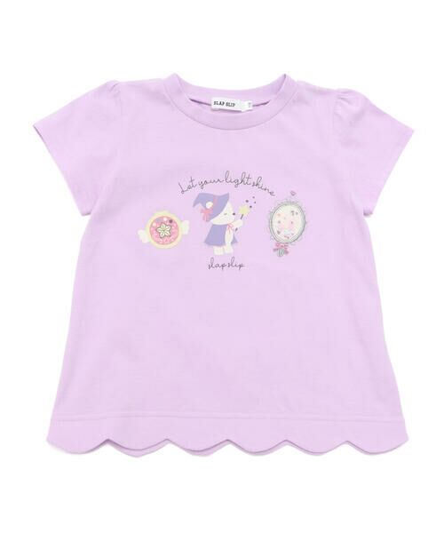 SLAP SLIP / スラップ スリップ Tシャツ | 【お揃い】アニマルキラキラパッチ裾スカラップTシャツ(80~130cm) | 詳細3