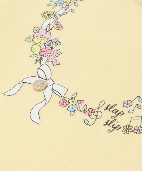 SLAP SLIP / スラップ スリップ Tシャツ | お花リボンネックレスプリント裾フレアTシャツ(80~130cm) | 詳細15