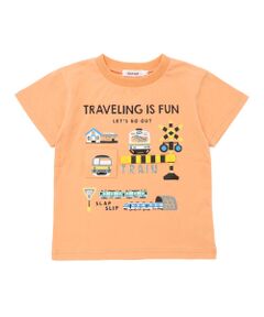 SLAP SLIP / スラップ スリップ Tシャツ | 電車がいっぱい踏切カンカンTシャツ(80~120cm)
