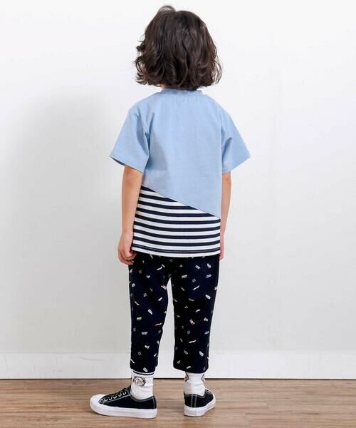 SLAP SLIP / スラップ スリップ Tシャツ | 恐竜アニマルうみのいきものデニムポケット付き切り替えTシャツ(80~130cm) | 詳細3