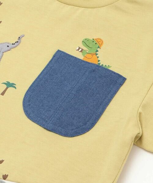 SLAP SLIP / スラップ スリップ Tシャツ | 恐竜アニマルうみのいきものデニムポケット付き切り替えTシャツ(80~130cm) | 詳細10