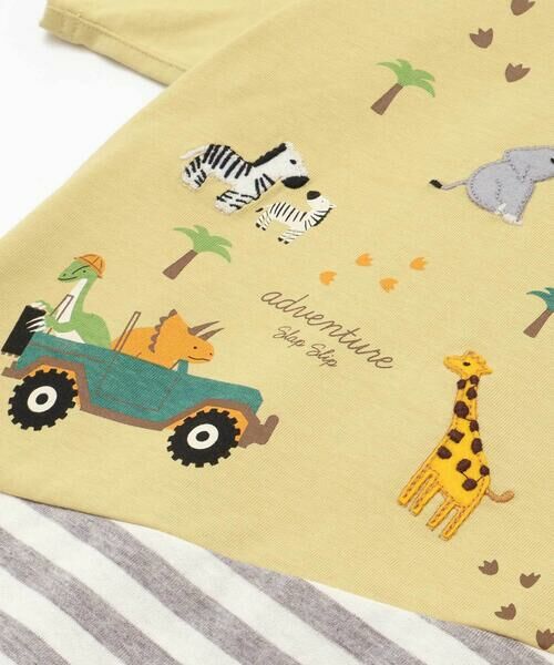 SLAP SLIP / スラップ スリップ Tシャツ | 恐竜アニマルうみのいきものデニムポケット付き切り替えTシャツ(80~130cm) | 詳細12