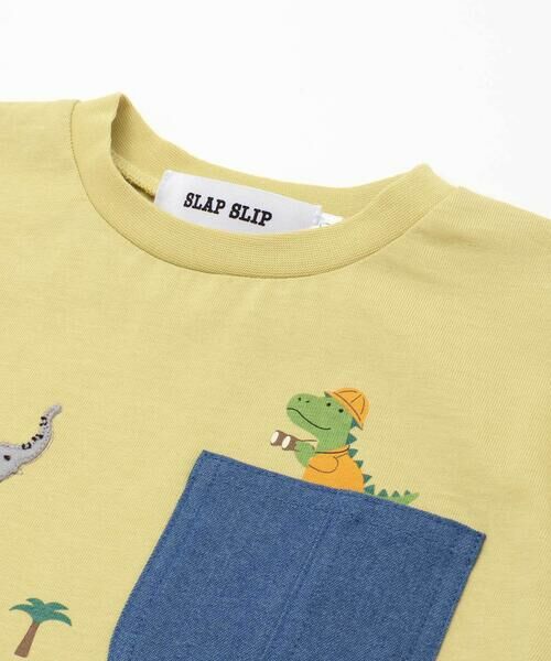 SLAP SLIP / スラップ スリップ Tシャツ | 恐竜アニマルうみのいきものデニムポケット付き切り替えTシャツ(80~130cm) | 詳細9