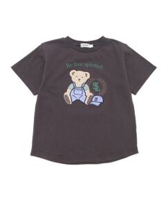 SLAP SLIP / スラップ スリップ Tシャツ | 【お揃い】クマモチーフ無地ボーダーTシャツ(80~130cm)