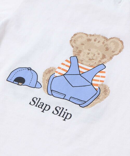 SLAP SLIP / スラップ スリップ Tシャツ | 【お揃い】クマモチーフ無地ボーダーTシャツ(80~130cm) | 詳細8