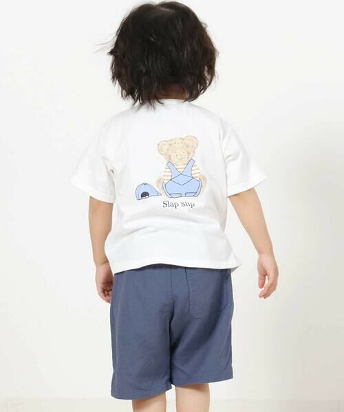 SLAP SLIP / スラップ スリップ Tシャツ | 【お揃い】クマモチーフ無地ボーダーTシャツ(80~130cm) | 詳細2