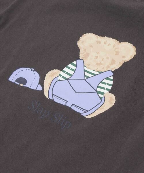 SLAP SLIP / スラップ スリップ Tシャツ | 【お揃い】クマモチーフ無地ボーダーTシャツ(80~130cm) | 詳細17