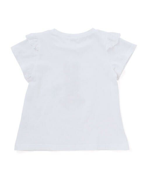 SLAP SLIP / スラップ スリップ Tシャツ | アニマルウサギフロント刺しゅうホットフィックスモチーフ肩レース半袖Tシャツ(80~130cm) | 詳細6