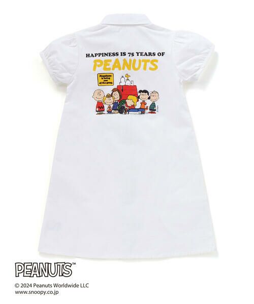 SLAP SLIP / スラップ スリップ ミニ丈・ひざ丈ワンピース | 【PEANUTS×SLAP SLIP】75周年プリントシャツワンピース(80~130cm) | 詳細2
