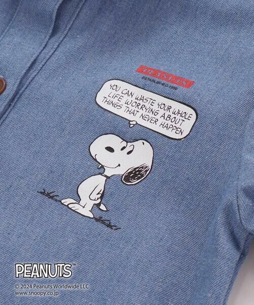 SLAP SLIP / スラップ スリップ ミニ丈・ひざ丈ワンピース | 【PEANUTS×SLAP SLIP】75周年プリントシャツワンピース(80~130cm) | 詳細15