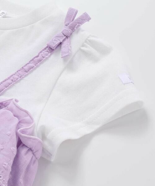 SLAP SLIP / スラップ スリップ ミニ丈・ひざ丈ワンピース | 【お揃い】肩リボンドッキングワンピース(80~130cm) | 詳細12