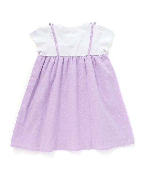 SLAP SLIP / スラップ スリップ ミニ丈・ひざ丈ワンピース | 【お揃い】肩リボンドッキングワンピース(80~130cm) | 詳細9