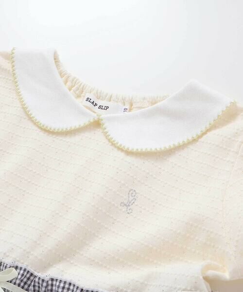 SLAP SLIP / スラップ スリップ ミニ丈・ひざ丈ワンピース | 【お揃い】襟付きパフスリーブイチゴレモンフルーツ柄チェック切り替えワンピース(80~130cm) | 詳細11