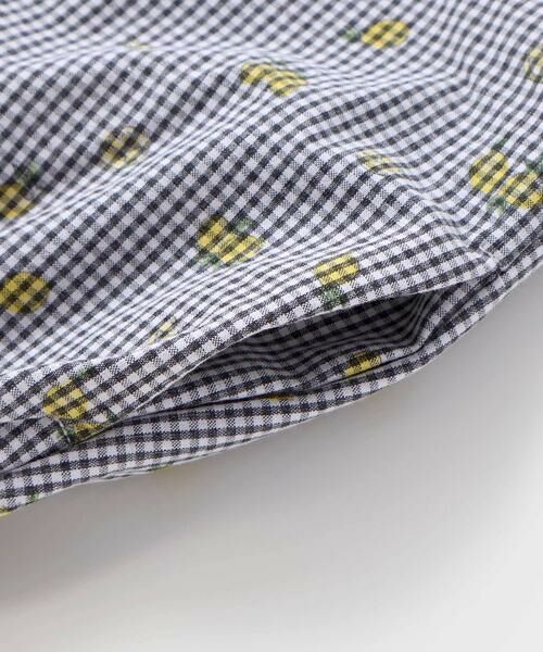 SLAP SLIP / スラップ スリップ ミニ丈・ひざ丈ワンピース | 【お揃い】襟付きパフスリーブイチゴレモンフルーツ柄チェック切り替えワンピース(80~130cm) | 詳細16