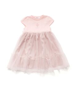 SLAP SLIP / スラップ スリップ ミニ丈・ひざ丈ワンピース | 【お揃い】キラキラドットラメチュールドッキングワンピース(80~130cm)