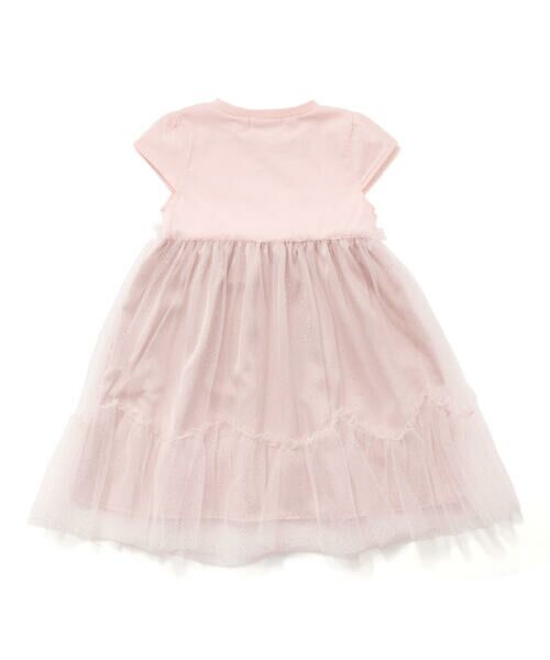 SLAP SLIP / スラップ スリップ ミニ丈・ひざ丈ワンピース | 【お揃い】キラキラドットラメチュールドッキングワンピース(80~130cm) | 詳細2