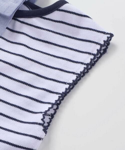 SLAP SLIP / スラップ スリップ ミニ丈・ひざ丈ワンピース | 【お揃い】肩リボンボーダー柄ワンピース(80~130cm) | 詳細12