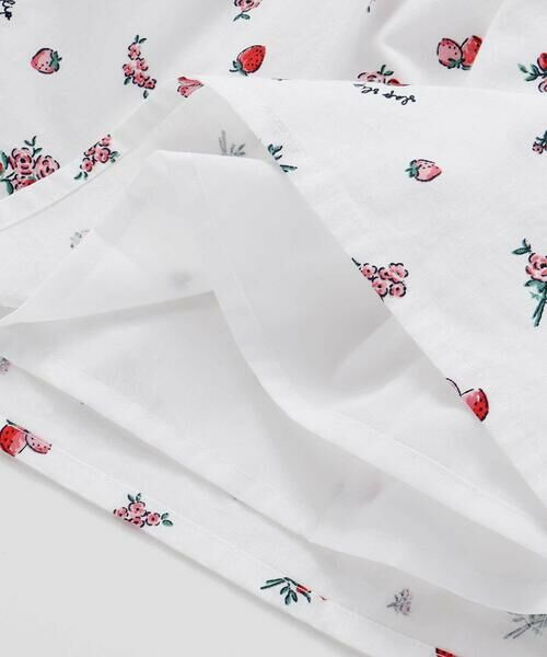 SLAP SLIP / スラップ スリップ ミニ丈・ひざ丈ワンピース | 【お揃い】デニムチェックイチゴ×お花プリントスモッキングワンピース(80~130cm) | 詳細11