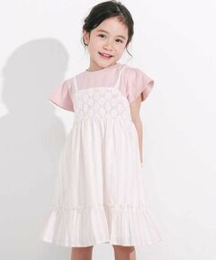 SLAP SLIP / スラップ スリップ ミニ丈・ひざ丈ワンピース | 【お揃い】裾フリルドッキングマルチストライプワンピース(80~130cm)