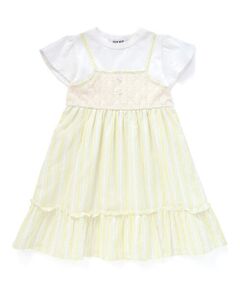 SLAP SLIP / スラップ スリップ ミニ丈・ひざ丈ワンピース | 【お揃い】裾フリルドッキングマルチストライプワンピース(80~130cm)