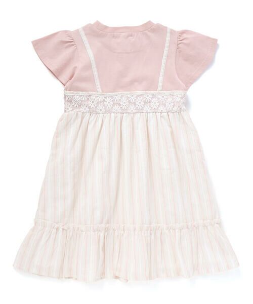 SLAP SLIP / スラップ スリップ ミニ丈・ひざ丈ワンピース | 【お揃い】裾フリルドッキングマルチストライプワンピース(80~130cm) | 詳細4