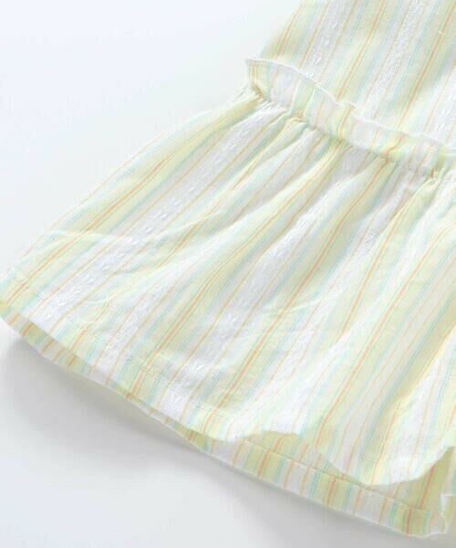 SLAP SLIP / スラップ スリップ ミニ丈・ひざ丈ワンピース | 【お揃い】裾フリルドッキングマルチストライプワンピース(80~130cm) | 詳細13
