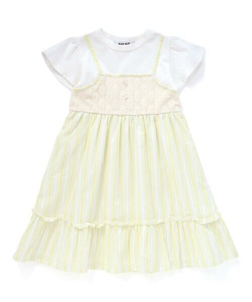 SLAP SLIP / スラップ スリップ ミニ丈・ひざ丈ワンピース | 【お揃い】裾フリルドッキングマルチストライプワンピース(80~130cm) | 詳細5