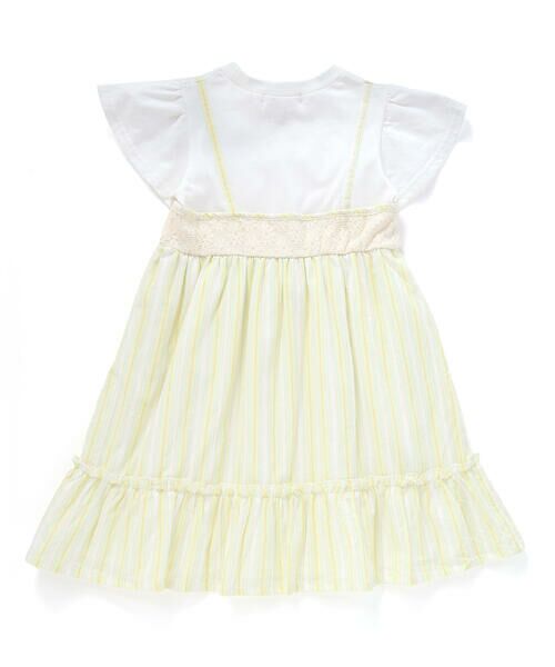 SLAP SLIP / スラップ スリップ ミニ丈・ひざ丈ワンピース | 【お揃い】裾フリルドッキングマルチストライプワンピース(80~130cm) | 詳細6