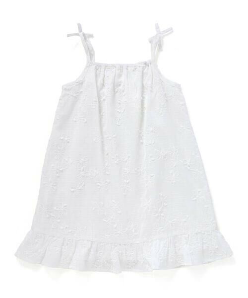SLAP SLIP / スラップ スリップ ミニ丈・ひざ丈ワンピース | お花刺しゅうカーディガン+肩リボンキャミソールワンピース2点セット(90~130cm) | 詳細11