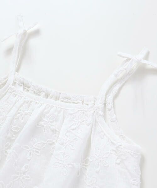 SLAP SLIP / スラップ スリップ ミニ丈・ひざ丈ワンピース | お花刺しゅうカーディガン+肩リボンキャミソールワンピース2点セット(90~130cm) | 詳細13