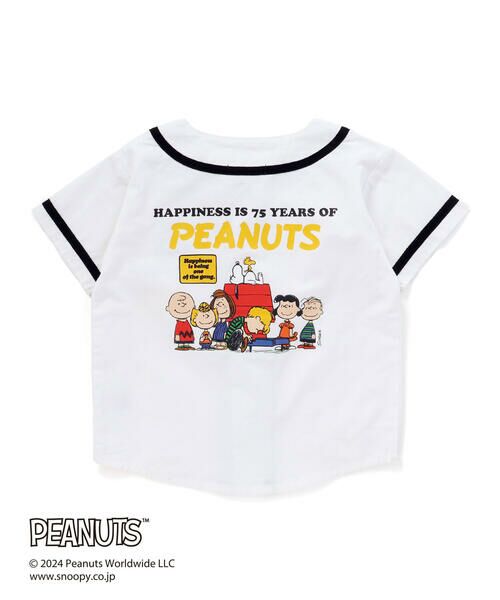 SLAP SLIP / スラップ スリップ シャツ・ブラウス | 【PEANUTS×SLAP SLIP】75周年ユニフォーム風ラインシャツ(80~130cm) | 詳細7