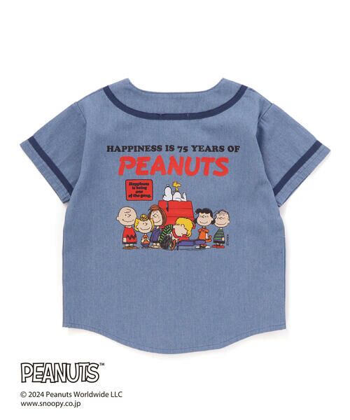 SLAP SLIP / スラップ スリップ シャツ・ブラウス | 【PEANUTS×SLAP SLIP】75周年ユニフォーム風ラインシャツ(80~130cm) | 詳細14