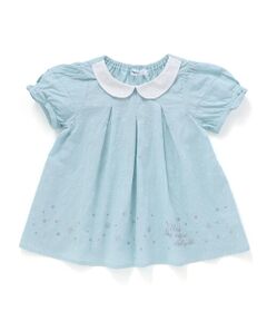 SLAP SLIP / スラップ スリップ シャツ・ブラウス | 【お揃い】襟付き袖リボンキラキラ裾プリントチュニック(80~130cm)