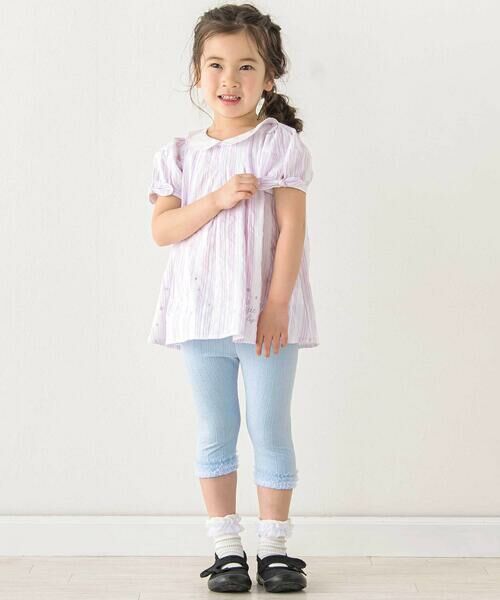 SLAP SLIP / スラップ スリップ シャツ・ブラウス | 【お揃い】襟付き袖リボンキラキラ裾プリントチュニック(80~130cm) | 詳細5