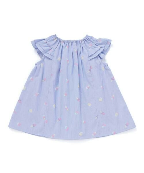 SLAP SLIP / スラップ スリップ シャツ・ブラウス | 【お揃い】カラフルスイーツ刺しゅう風発泡プリント柄肩フリルチュニック(80~130cm) | 詳細2