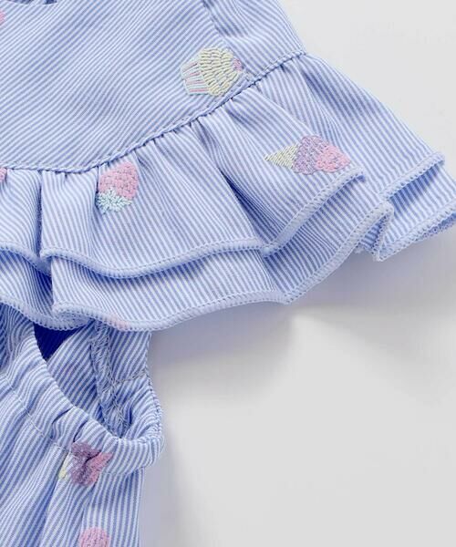 SLAP SLIP / スラップ スリップ シャツ・ブラウス | 【お揃い】カラフルスイーツ刺しゅう風発泡プリント柄肩フリルチュニック(80~130cm) | 詳細5