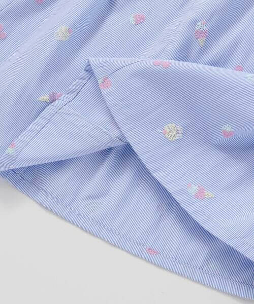 SLAP SLIP / スラップ スリップ シャツ・ブラウス | 【お揃い】カラフルスイーツ刺しゅう風発泡プリント柄肩フリルチュニック(80~130cm) | 詳細7
