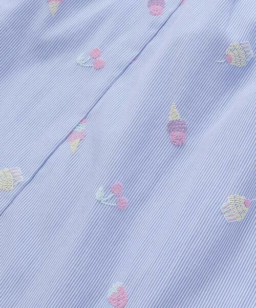 SLAP SLIP / スラップ スリップ シャツ・ブラウス | 【お揃い】カラフルスイーツ刺しゅう風発泡プリント柄肩フリルチュニック(80~130cm) | 詳細8