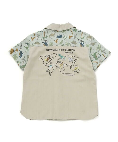 SLAP SLIP / スラップ スリップ シャツ・ブラウス | 【お揃い/接触冷感】サファリ柄切り替え胸ポケット付き麻レーヨンシャツ(80~130cm) | 詳細6